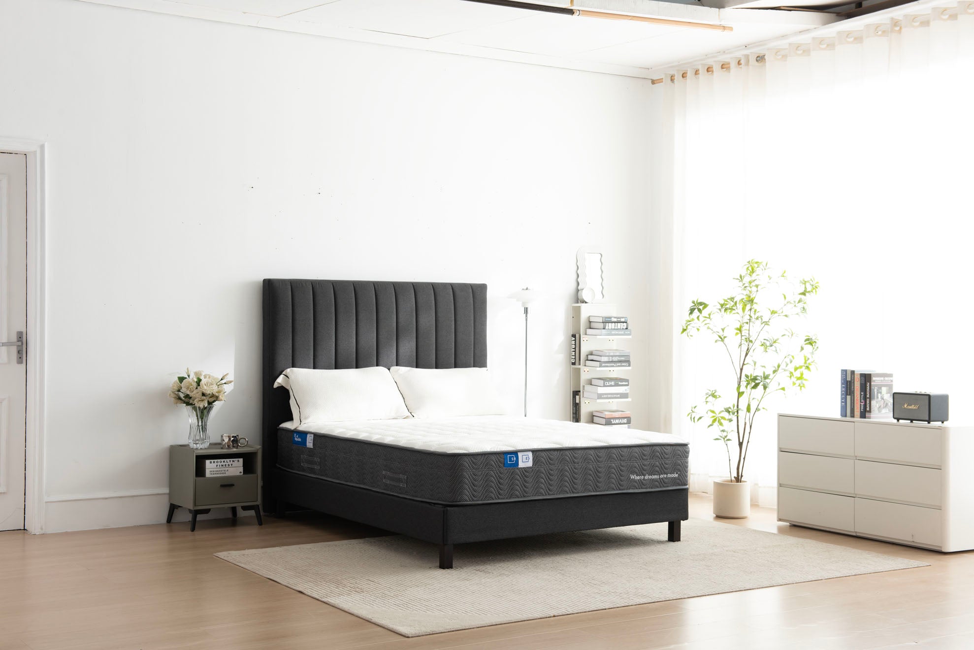 Sleep Republic LUXE Mattress & Charcoal Deluxe Base Bundle