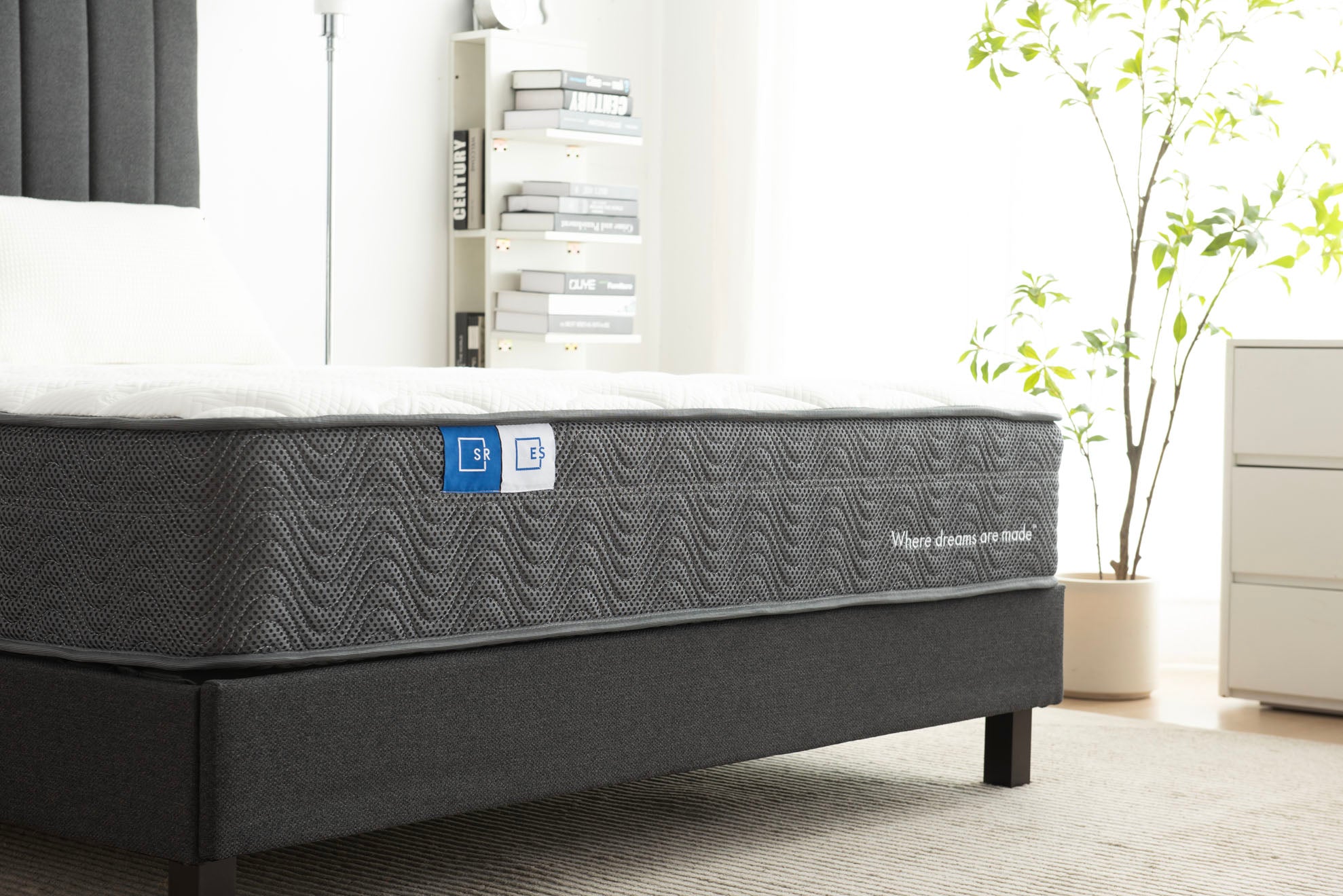 Sleep Republic LUXE Mattress & Charcoal Deluxe Base Bundle